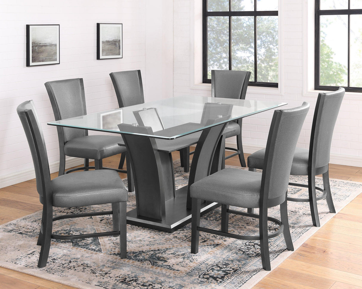 Camelia Gray and Gray Dining Set by Crown Mark at Eve Furniture
