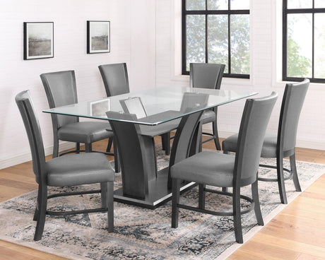 Camelia Gray and Gray Dining Set by Crown Mark at Eve Furniture