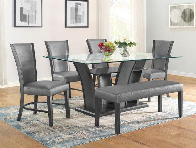 Camelia Gray and Gray Dining Set by Crown Mark at Eve Furniture