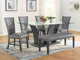 Camelia Gray and Gray Dining Set by Crown Mark at Eve Furniture
