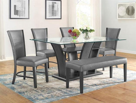 Camelia Gray and Gray Dining Set by Crown Mark at Eve Furniture
