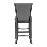 Camelia Gray PU Leather Counter Height Chair, Set of 2 by Crown Mark at Eve Furniture