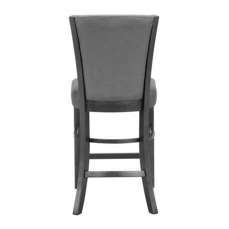 Camelia Gray PU Leather Counter Height Chair, Set of 2 by Crown Mark at Eve Furniture