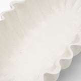 Camelia Large Fluted White Paper Mache Round Centerpiece Bowl by Mercana at Eve Furniture