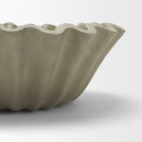 Camelia Small Fluted Sage Green Paper Mache Round Centerpiece Bowl by Mercana at Eve Furniture