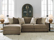 Camellia-Court Coffee 3-Piece LAF Sectional with Chaise
