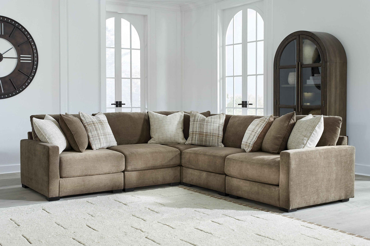 Camellia-Court Coffee 5-Piece Sectional