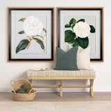 Camellia Japonica II by Vision Studio Hand Embellished Textured Framed Art Print Matted under Glass by Mercana at Eve Furniture