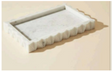 Camellia Rectangular White Marble Scalloped Tray by Mercana at Eve Furniture