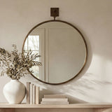 Cameo Aged Brass Mirror by MOES at Eve Furniture