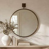 Cameo Aged Brass Mirror