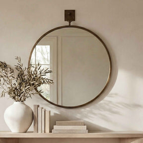 Cameo Aged Brass Mirror