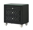 Cameo Black Nightstand by Crown Mark at Eve Furniture