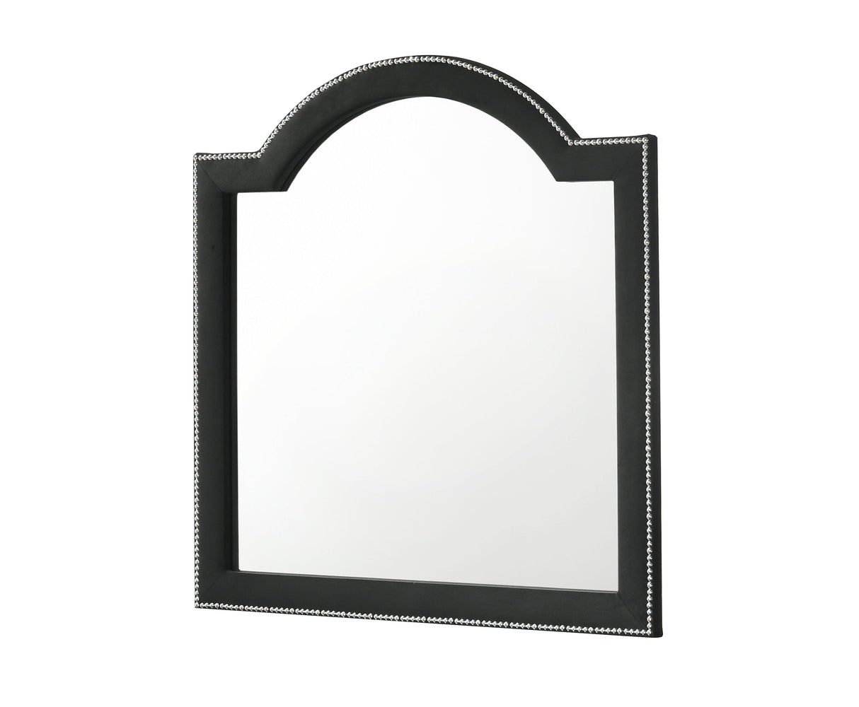 Cameo Black Upholstered Panel Bedroom Set by Crown Mark at Eve Furniture