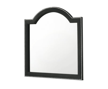 Cameo Black Upholstered Panel Bedroom Set by Crown Mark at Eve Furniture