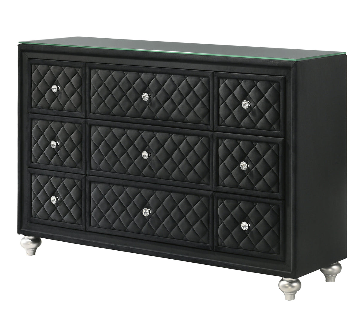 Cameo Black Upholstered Panel Bedroom Set by Crown Mark at Eve Furniture
