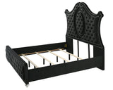 Cameo Black Upholstered Panel Bedroom Set by Crown Mark at Eve Furniture