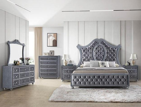 Cameo Gray Mirror ONLY by Crown Mark at Eve Furniture