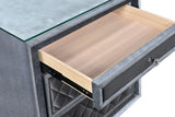 Cameo Gray Nightstand by Crown Mark at Eve Furniture