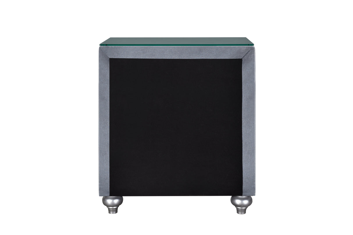 Cameo Gray Nightstand by Crown Mark at Eve Furniture