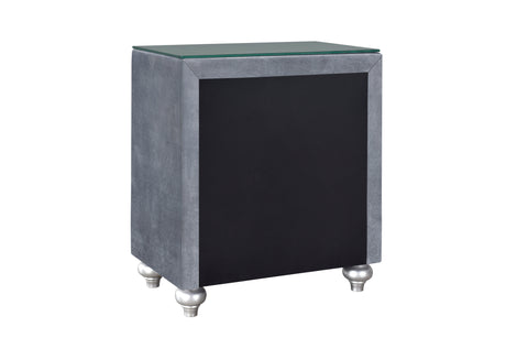 Cameo Gray Nightstand by Crown Mark at Eve Furniture