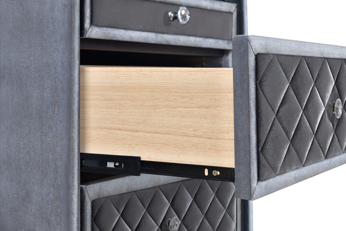 Cameo Gray Nightstand by Crown Mark at Eve Furniture