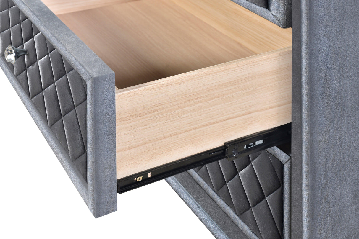 Cameo Gray Nightstand by Crown Mark at Eve Furniture