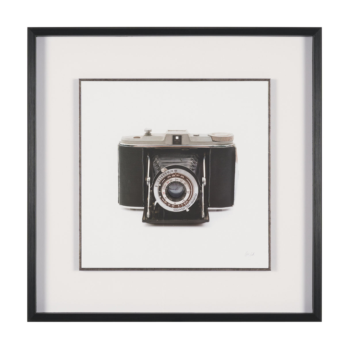 Camera by Deborah Revell Hand Embelished Framed Art Print Matted under Glass by Mercana at Eve Furniture