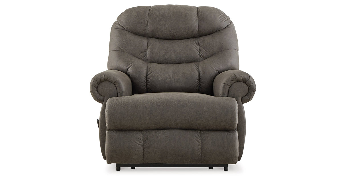 Camera Time Gunmetal Recliner by Ashley at Eve Furniture