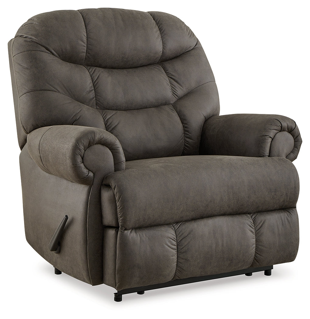 Camera Time Gunmetal Recliner by Ashley at Eve Furniture