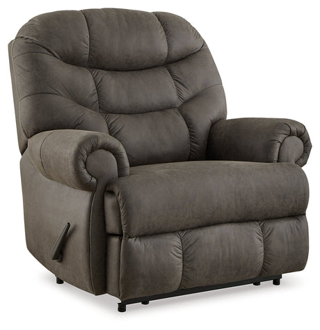 Camera Time Gunmetal Recliner by Ashley at Eve Furniture