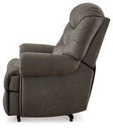Camera Time Gunmetal Recliner by Ashley at Eve Furniture