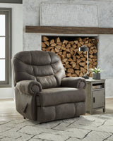 Camera Time Gunmetal Recliner by Ashley at Eve Furniture