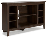 Camiburg Warm Brown Corner TV Stand