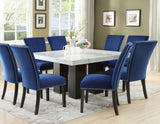 Camila 5-Piece Square Marble Top Dining(Table & 4 Side Chairs)