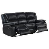 Camila Black 2-piece Upholstered Motion Reclining Sofa Set by Coaster at Eve Furniture