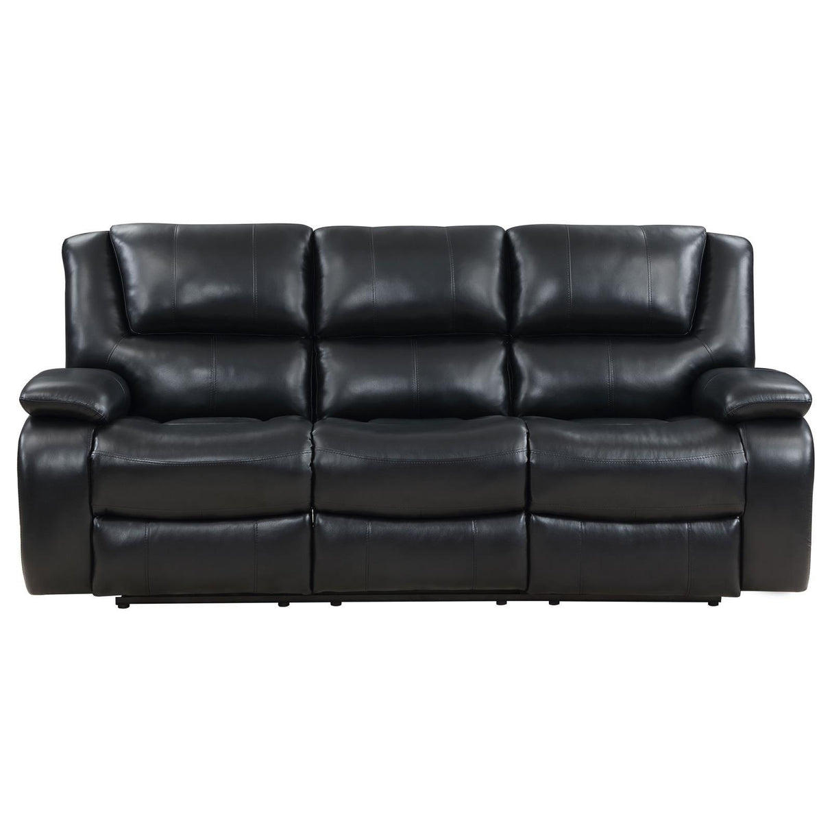 Camila Black 2-piece Upholstered Motion Reclining Sofa Set by Coaster at Eve Furniture