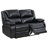 Camila Black 2-piece Upholstered Motion Reclining Sofa Set by Coaster at Eve Furniture