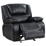 Camila Black 3-piece Upholstered Motion Reclining Sofa Set by Coaster at Eve Furniture