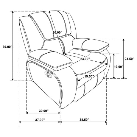 Camila Black 3-piece Upholstered Motion Reclining Sofa Set by Coaster at Eve Furniture