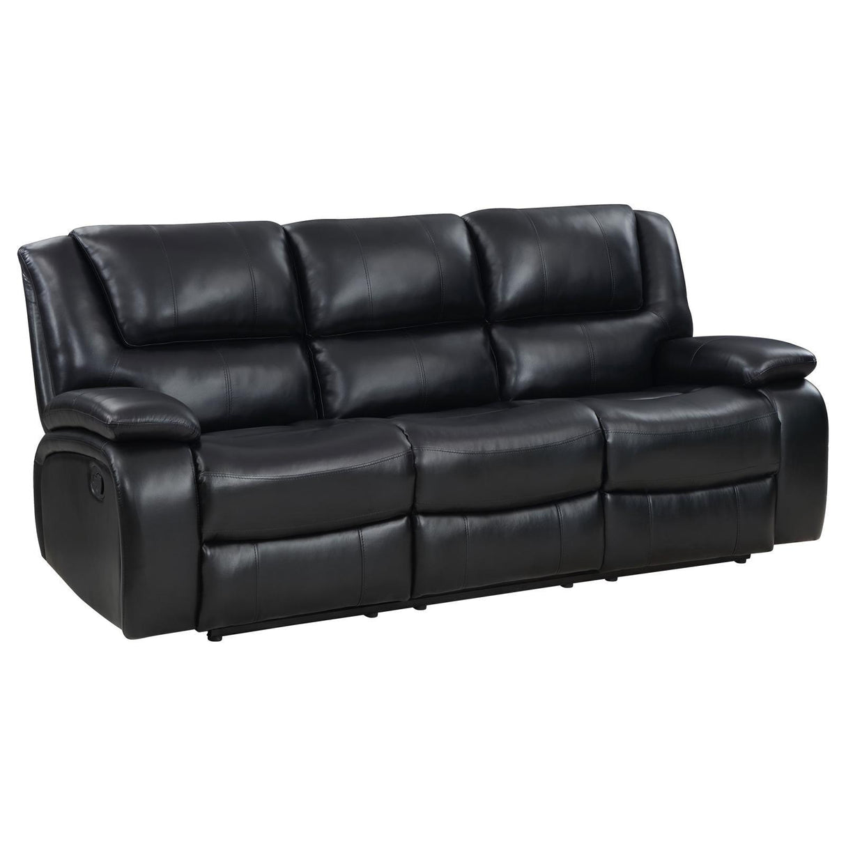 Camila Black 3-piece Upholstered Motion Reclining Sofa Set by Coaster at Eve Furniture