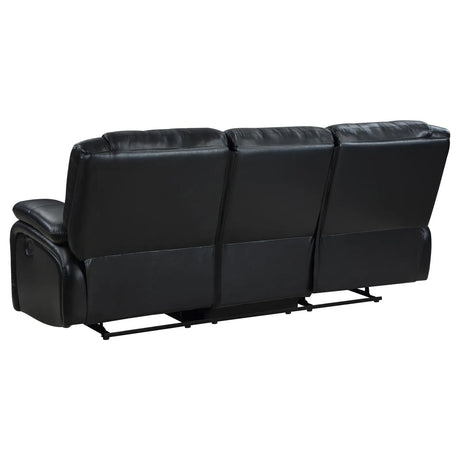 Camila Black 3-piece Upholstered Motion Reclining Sofa Set by Coaster at Eve Furniture