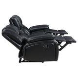 Camila Black 3-piece Upholstered Motion Reclining Sofa Set by Coaster at Eve Furniture