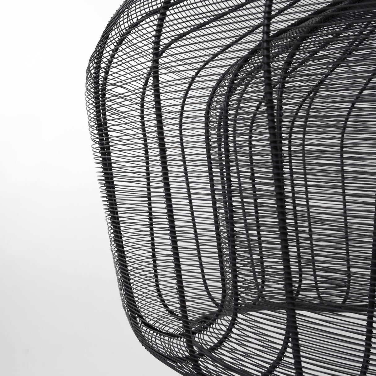 Camila Black Metal Mesh-Style Four Bulb Chandelier by Mercana at Eve Furniture