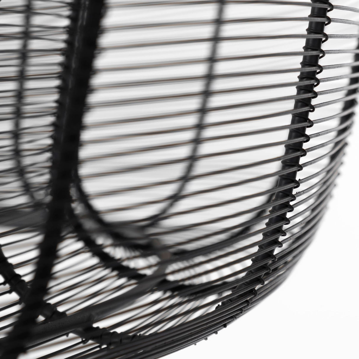 Camila Black Metal Mesh-Style Four Bulb Chandelier by Mercana at Eve Furniture