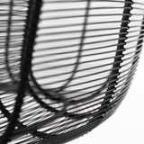Camila Black Metal Mesh-Style Four Bulb Chandelier by Mercana at Eve Furniture
