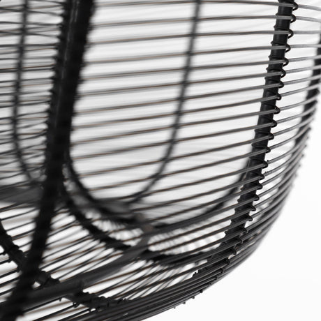 Camila Black Metal Mesh-Style Four Bulb Chandelier by Mercana at Eve Furniture