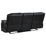 Camila Black Upholstered Manual Reclining Living Room Set by Coaster at Eve Furniture