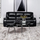 Camila Black Upholstered Motion Reclining Sofa by Coaster at Eve Furniture
