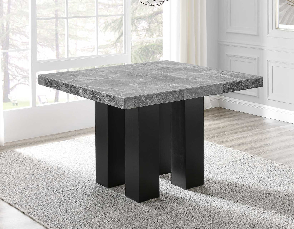 Camila Gray Marble 7-Piece Counter Dining Group(Counter Table & 6 Counter Chairs)